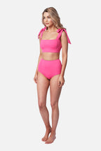 Never Say Never High-Waisted Bikini Bottom PINK