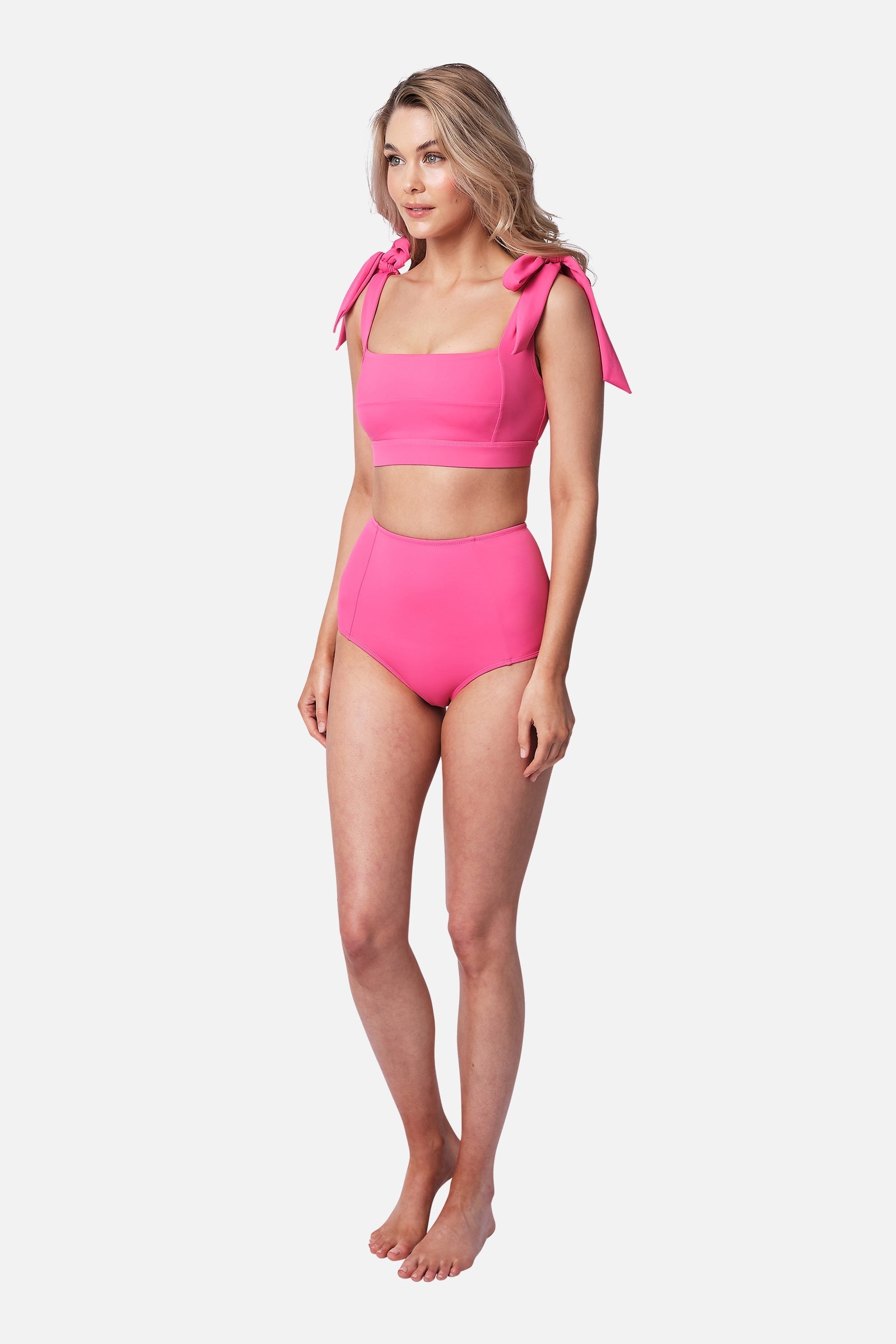 Never Say Never High-Waisted Bikini Bottom PINK