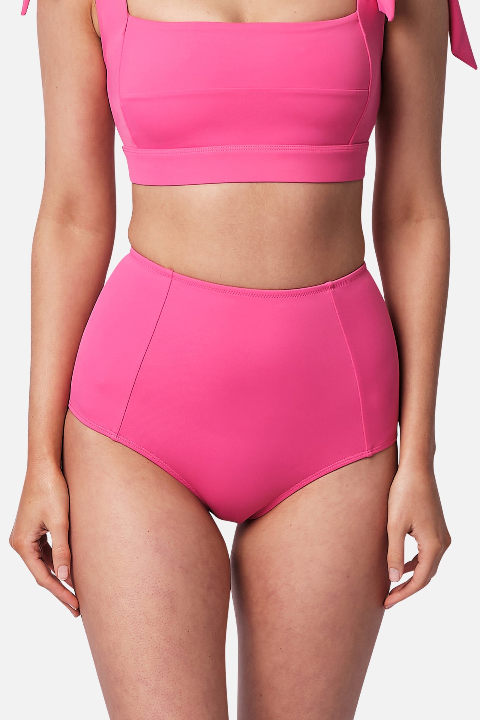 Never Say Never High-Waisted Bikini Bottom PINK