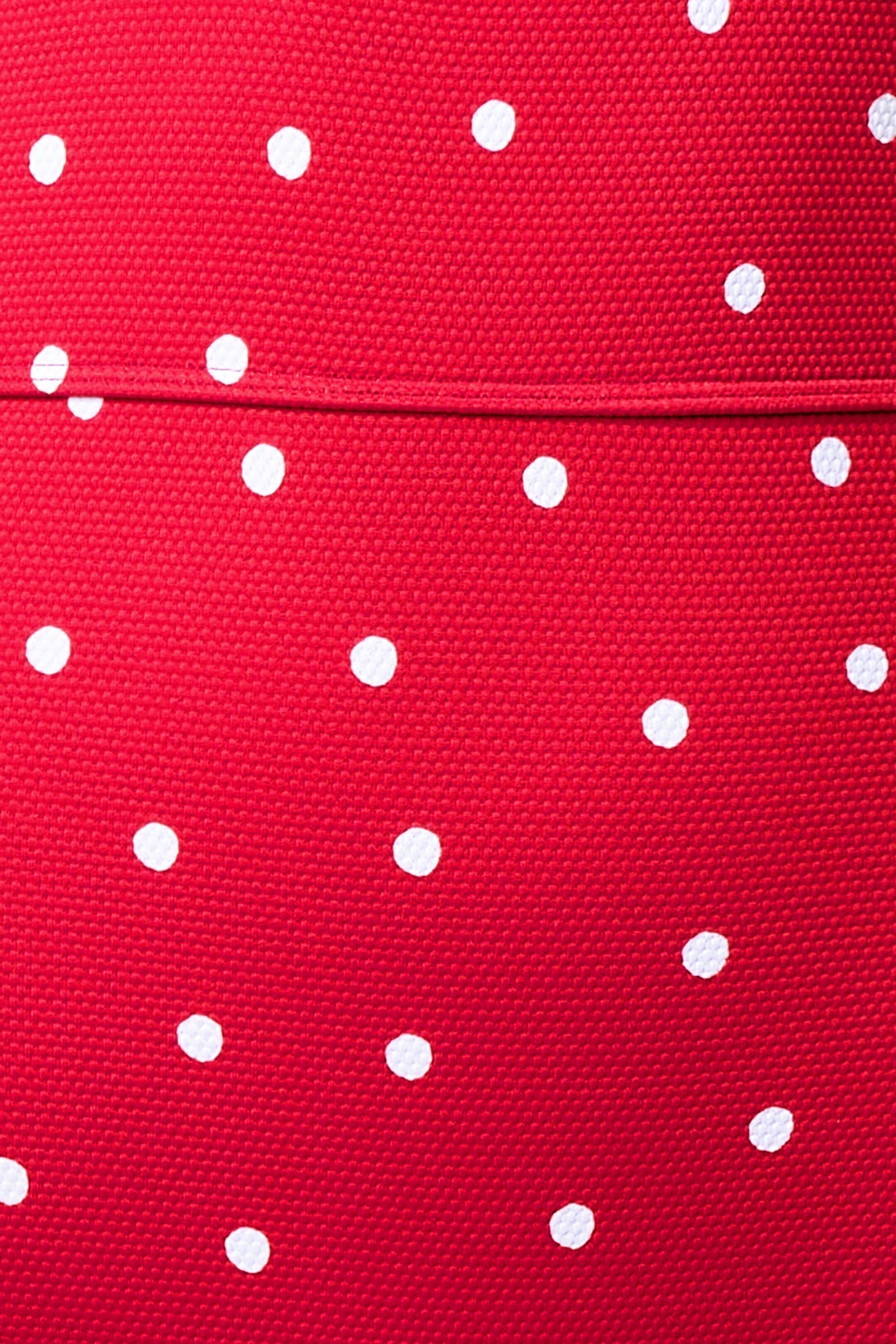 Never Say Never High-Waisted Bikini Bottom POLKA ROUGE TEXTURE