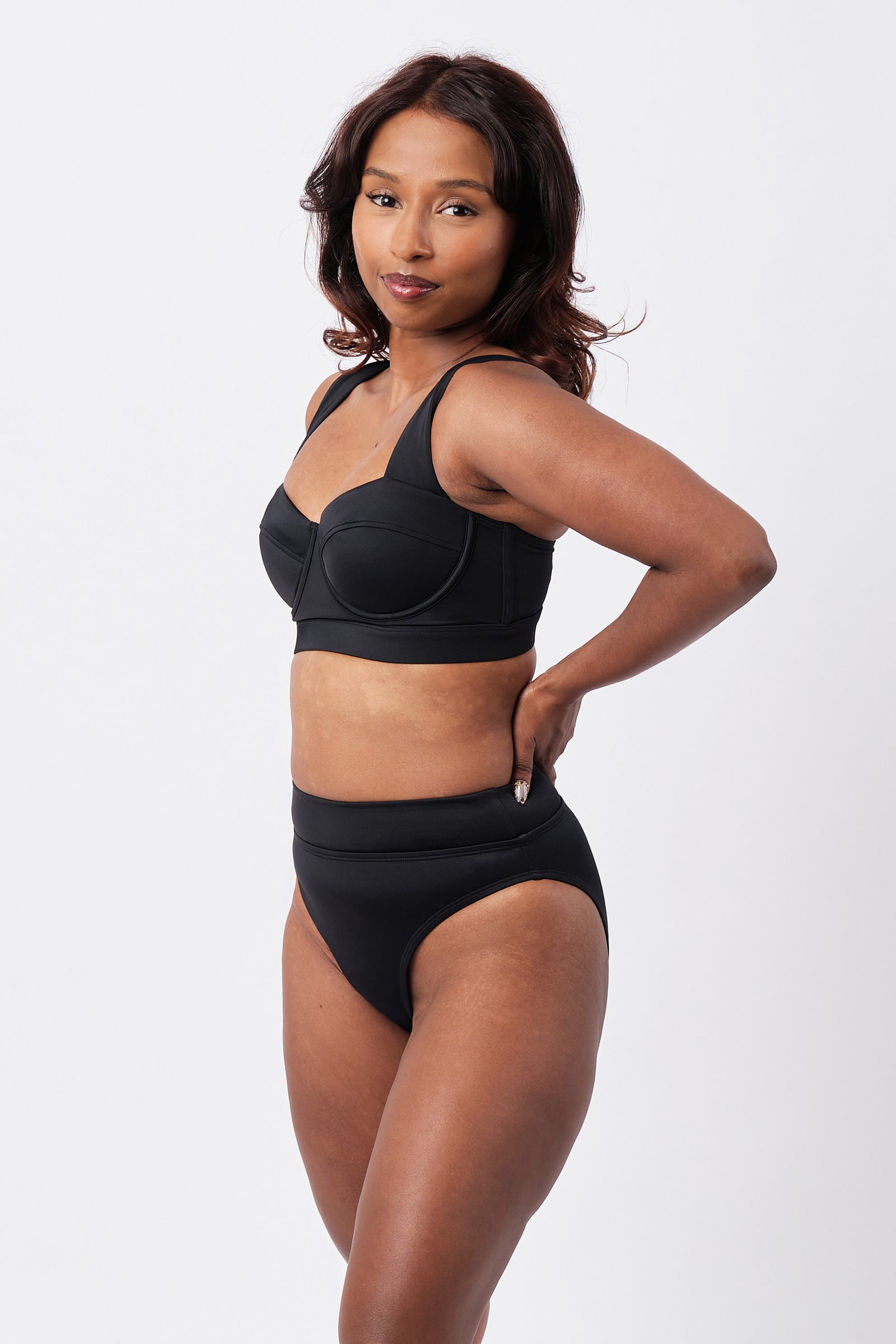 Original Bustier Balconette Bikini Bralette BLACK