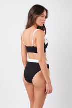 Original Bustier Balconette Bikini Bralette MONOCHROME TEXTURE