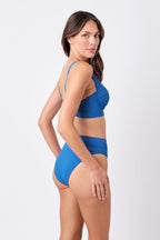 Original Bustier Balconette Bikini Bralette SKY BLUE TEXTURE
