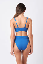 Original Bustier Balconette Bikini Bralette SKY BLUE TEXTURE