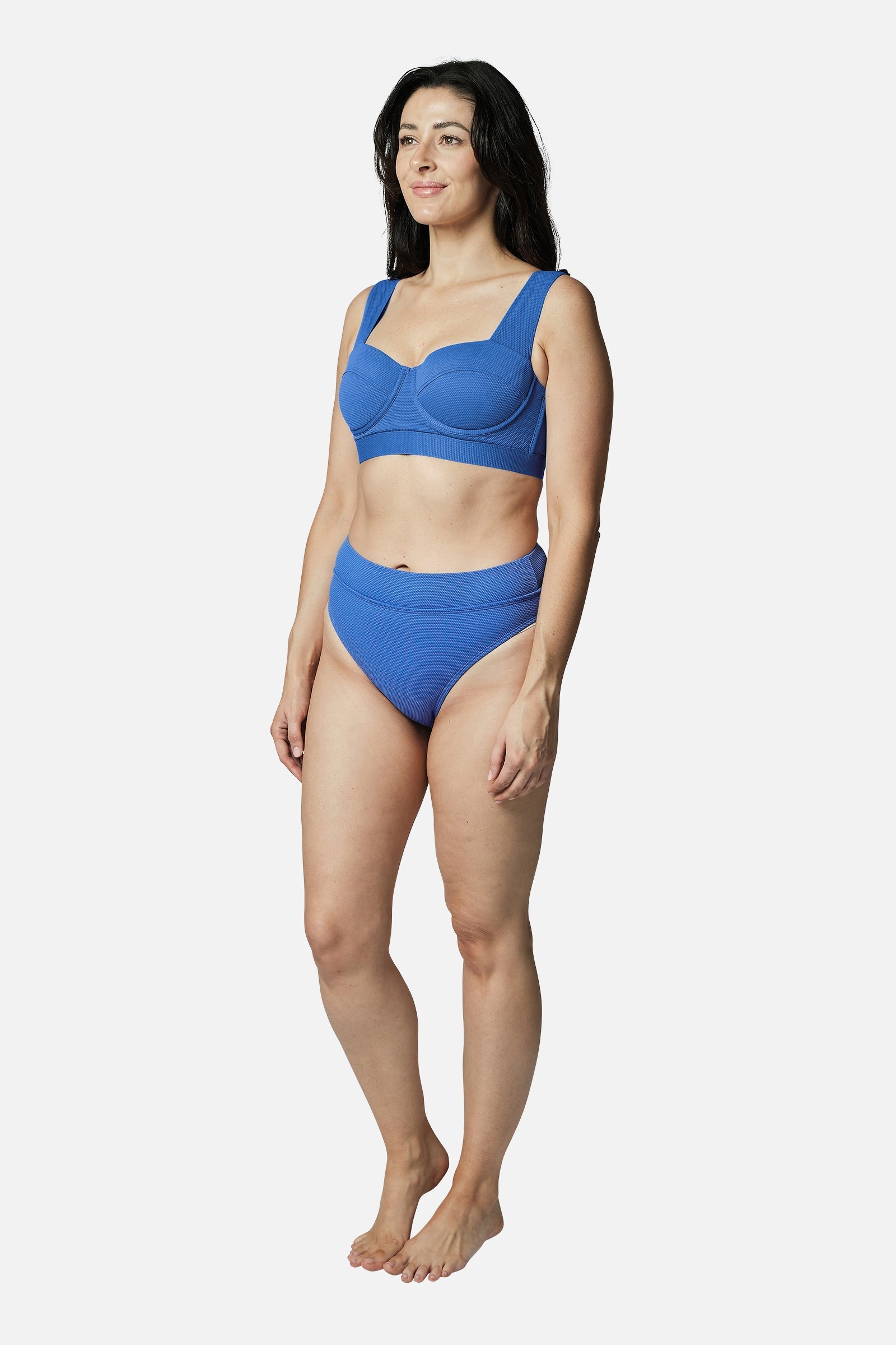 Original Bustier Balconette Bikini Bralette SKY BLUE TEXTURE