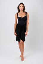 Original Bustier Balconette One Piece BLACK TEXTURE