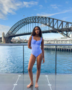 Original Bustier Balconette One Piece COBALT BLUE GINGHAM