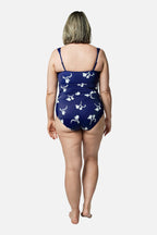 Original Bustier Balconette One Piece FREESIA SILHOUETTE NAVY