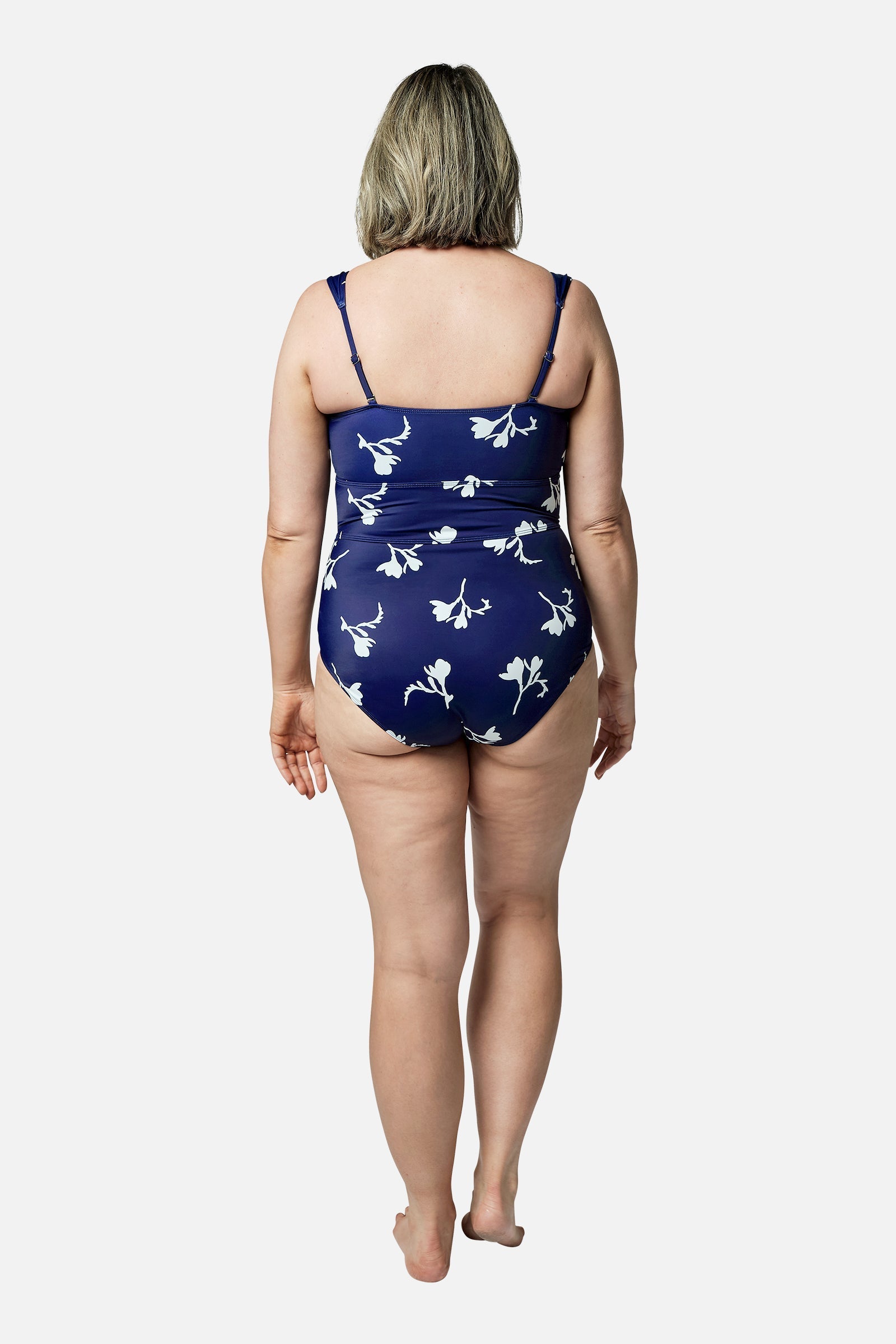 Original Bustier Balconette One Piece FREESIA SILHOUETTE NAVY