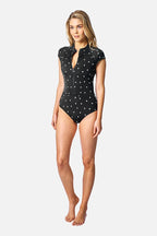 Original Sexie Rashie Cap Sleeve POLKA NOIR