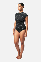 Original Sexie Rashie Cap Sleeve POLKA NOIR