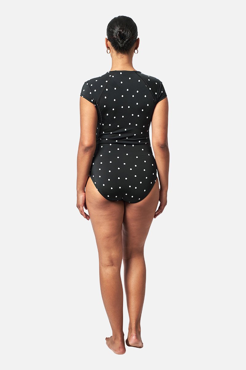 Original Sexie Rashie Cap Sleeve POLKA NOIR