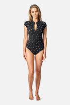 Original Sexie Rashie Cap Sleeve POLKA NOIR