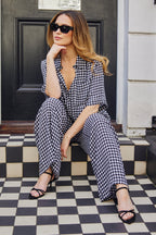 Palazzo Pants BLACK GINGHAM