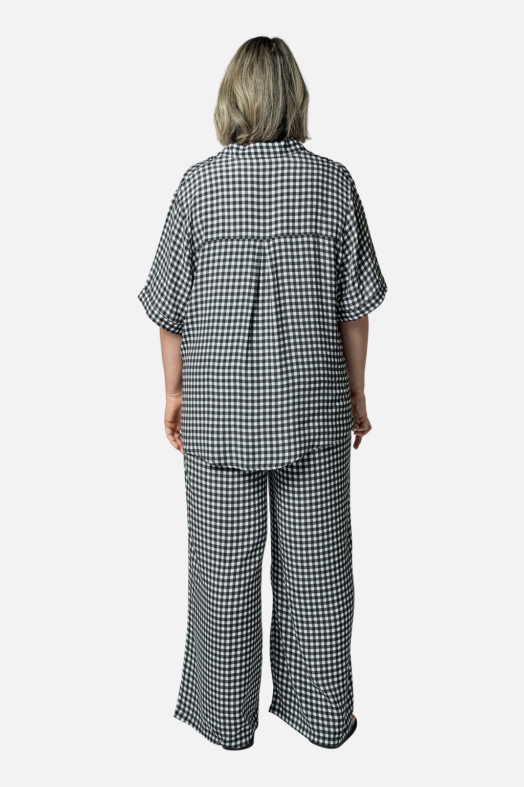 Palazzo Pants BLACK GINGHAM