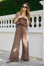 Palazzo Pants CHOCOLATE POLKA