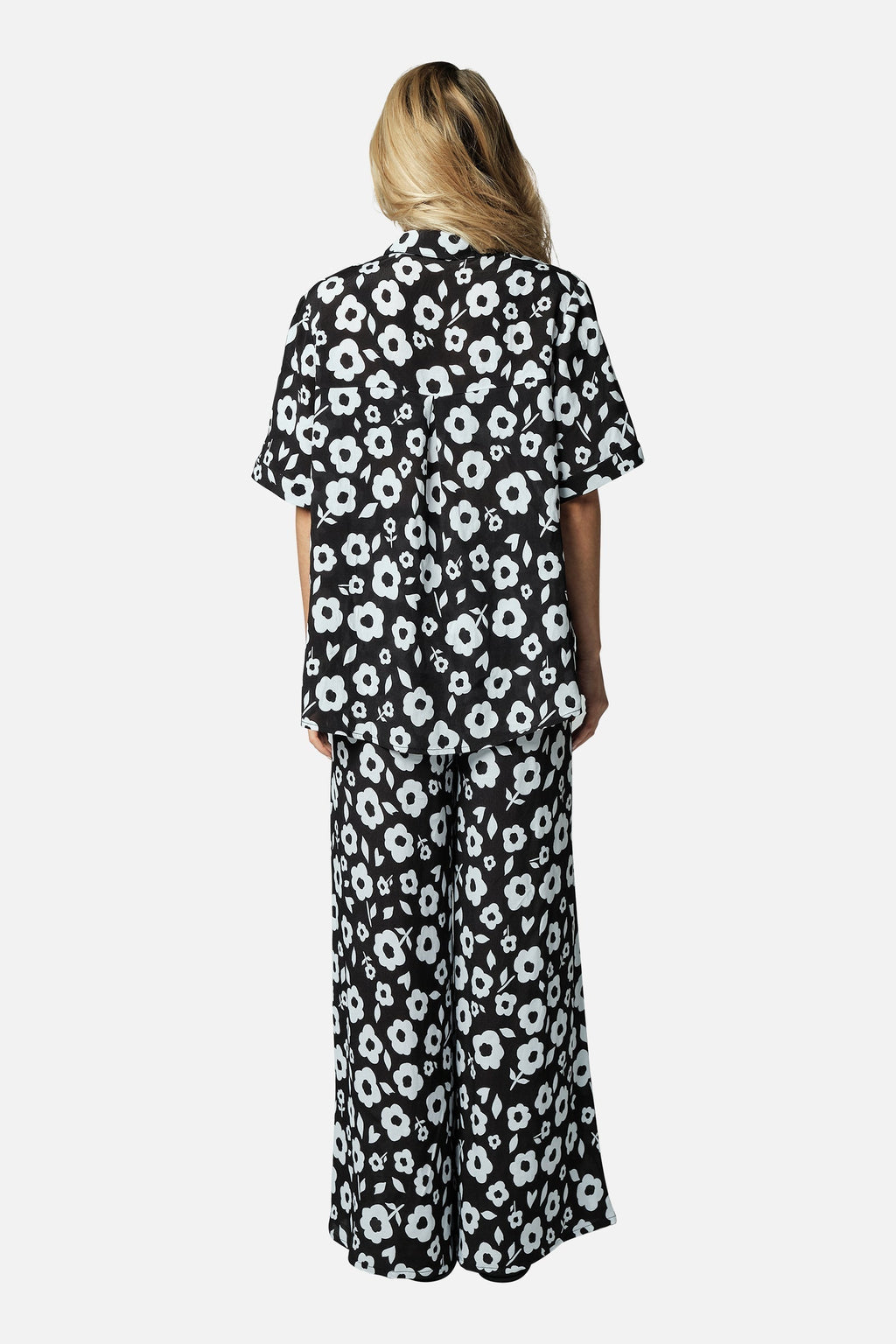 Palazzo Pants DAISY SILHOUETTE BLACK
