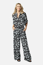 Palazzo Pants DAISY SILHOUETTE BLACK