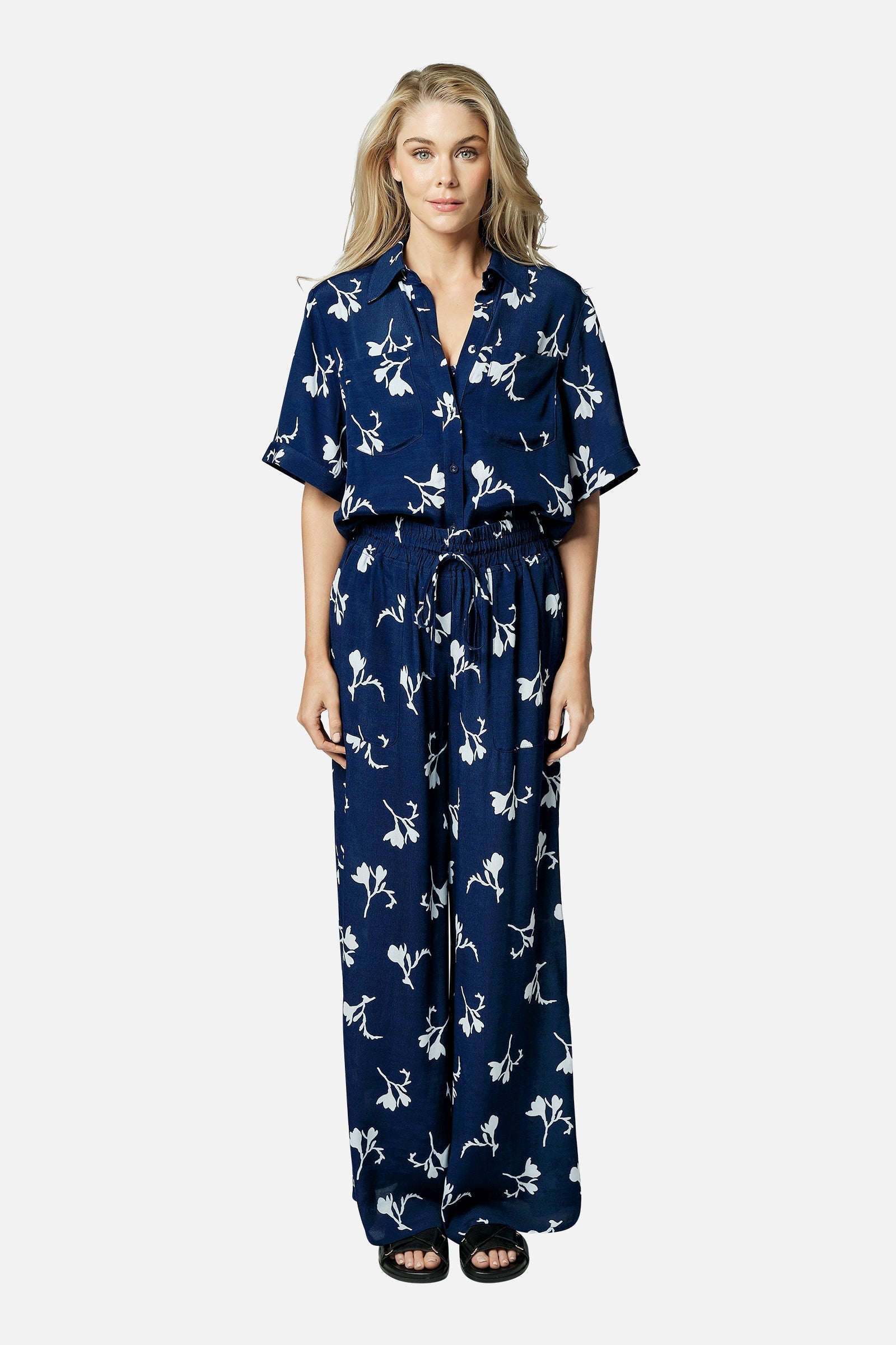 Palazzo Pants FREESIA SILHOUETTE NAVY