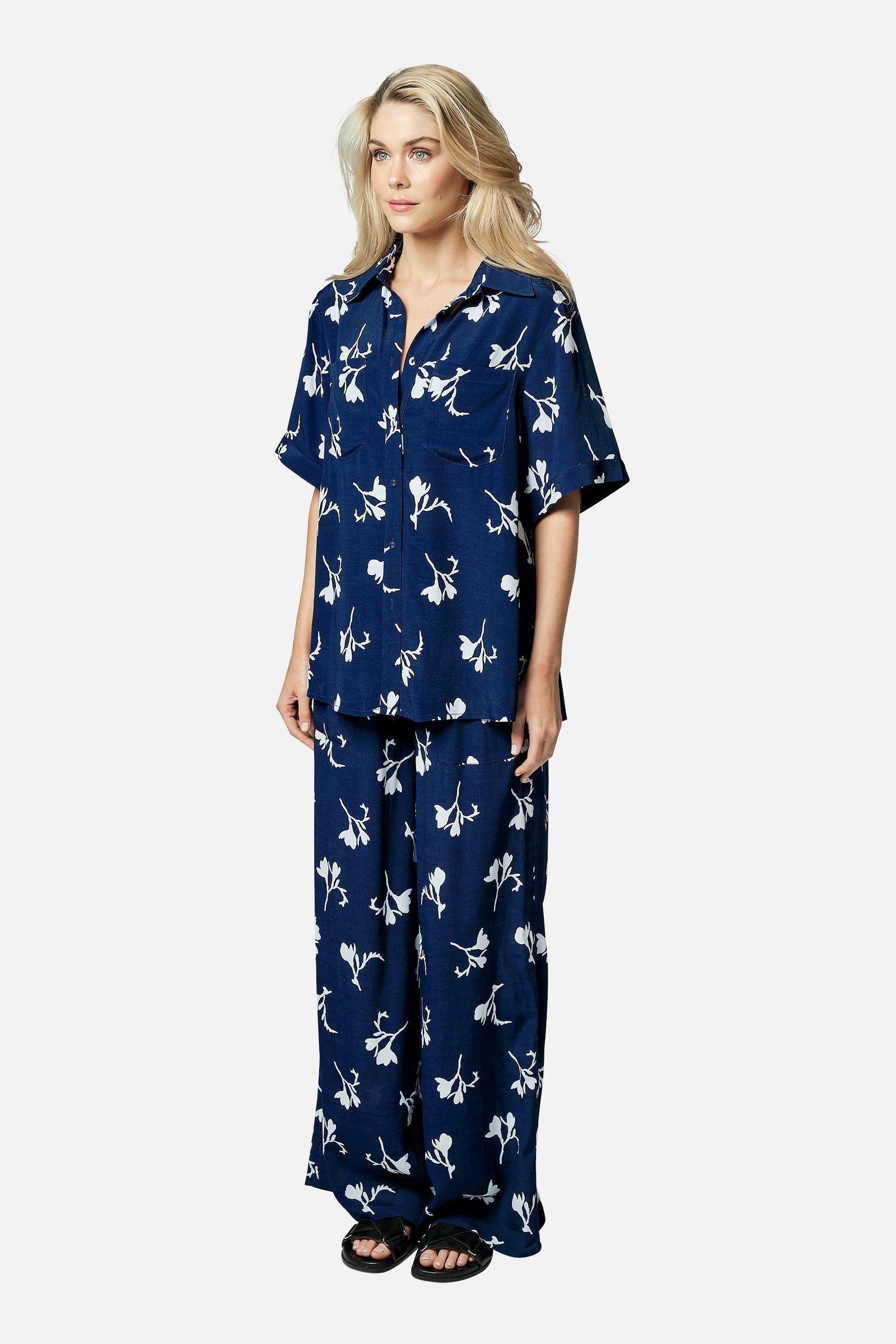 Palazzo Pants FREESIA SILHOUETTE NAVY