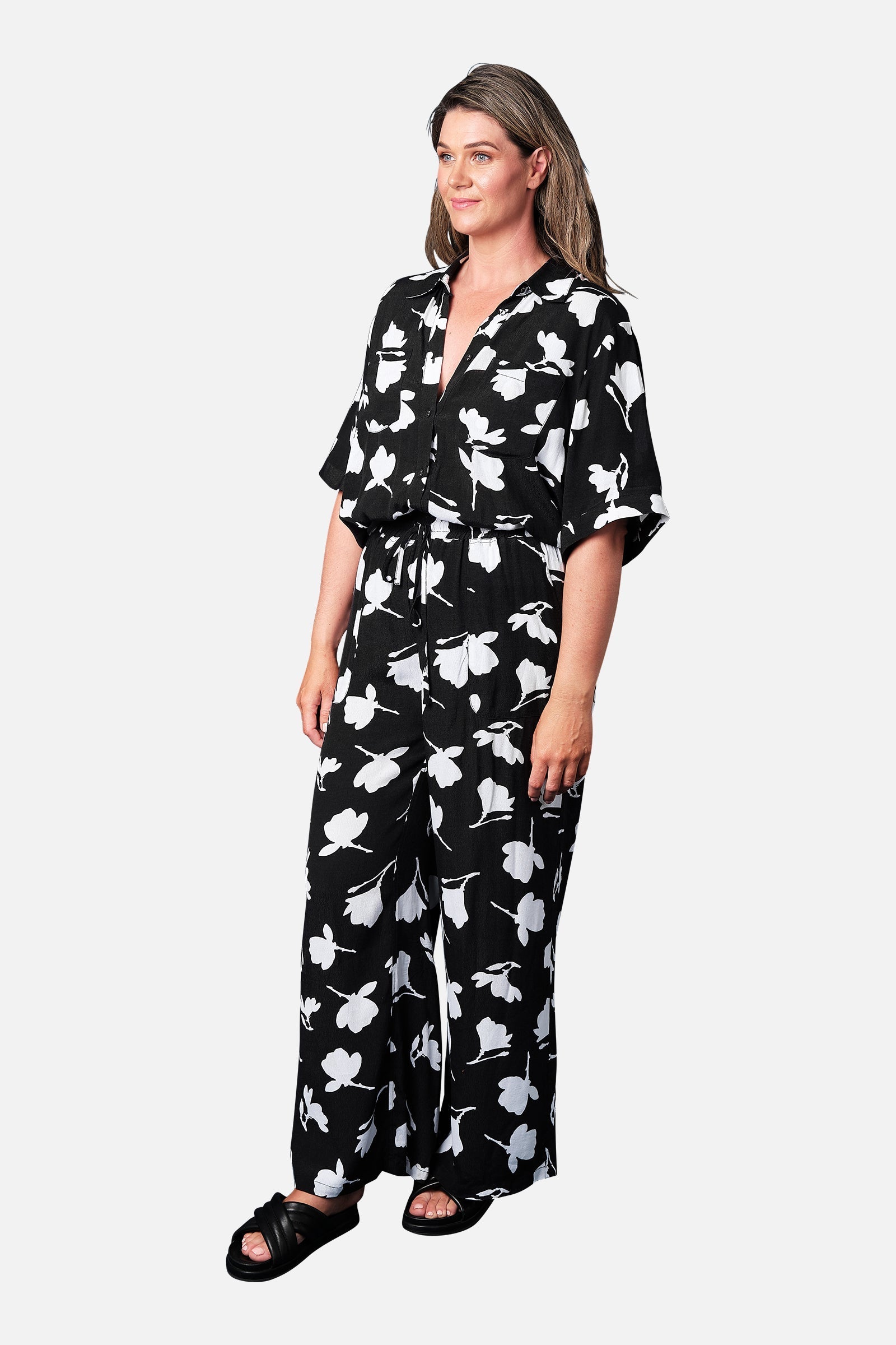 Palazzo Pants MAGNOLIA SILHOUETTE BLACK