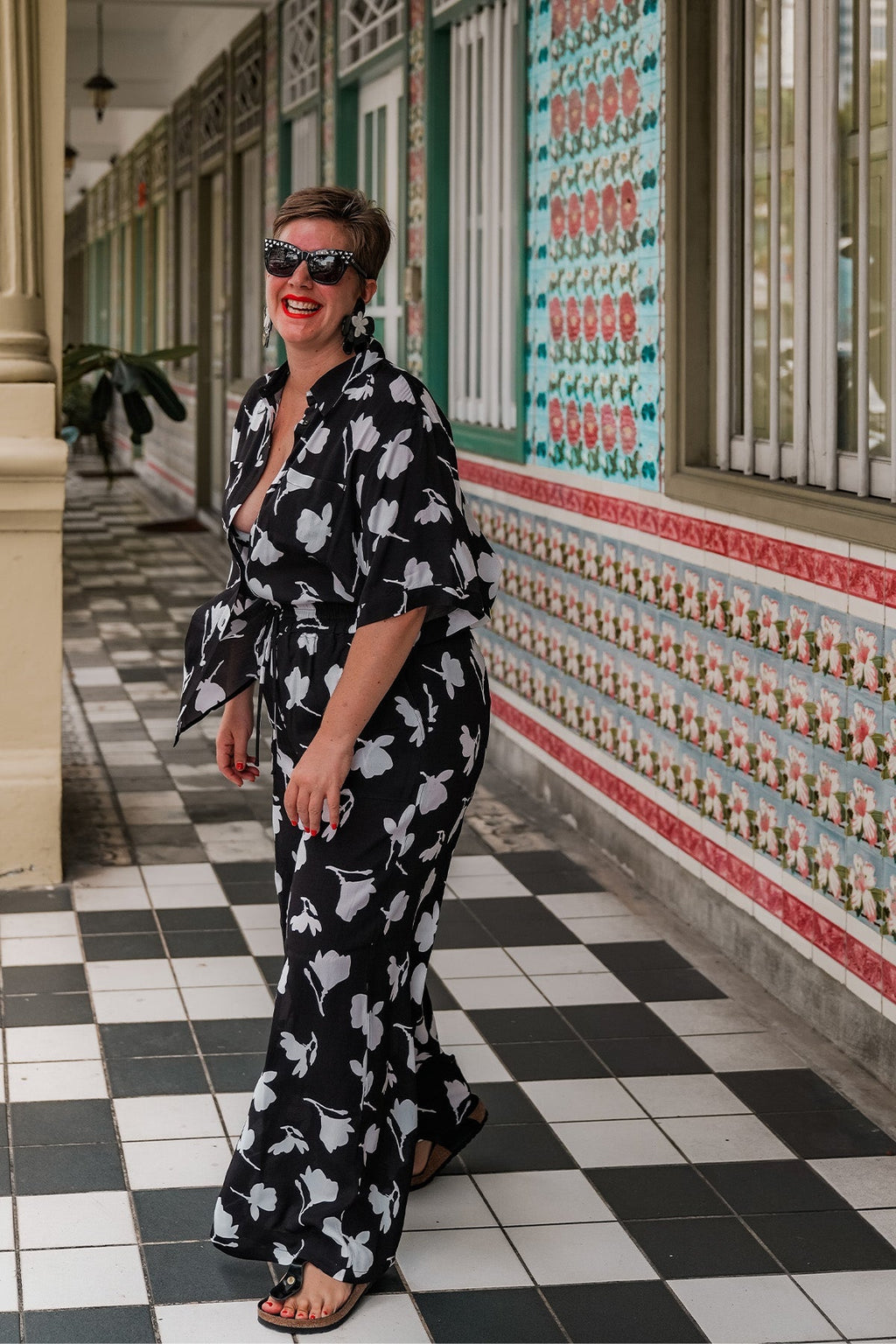 Palazzo Pants MAGNOLIA SILHOUETTE BLACK