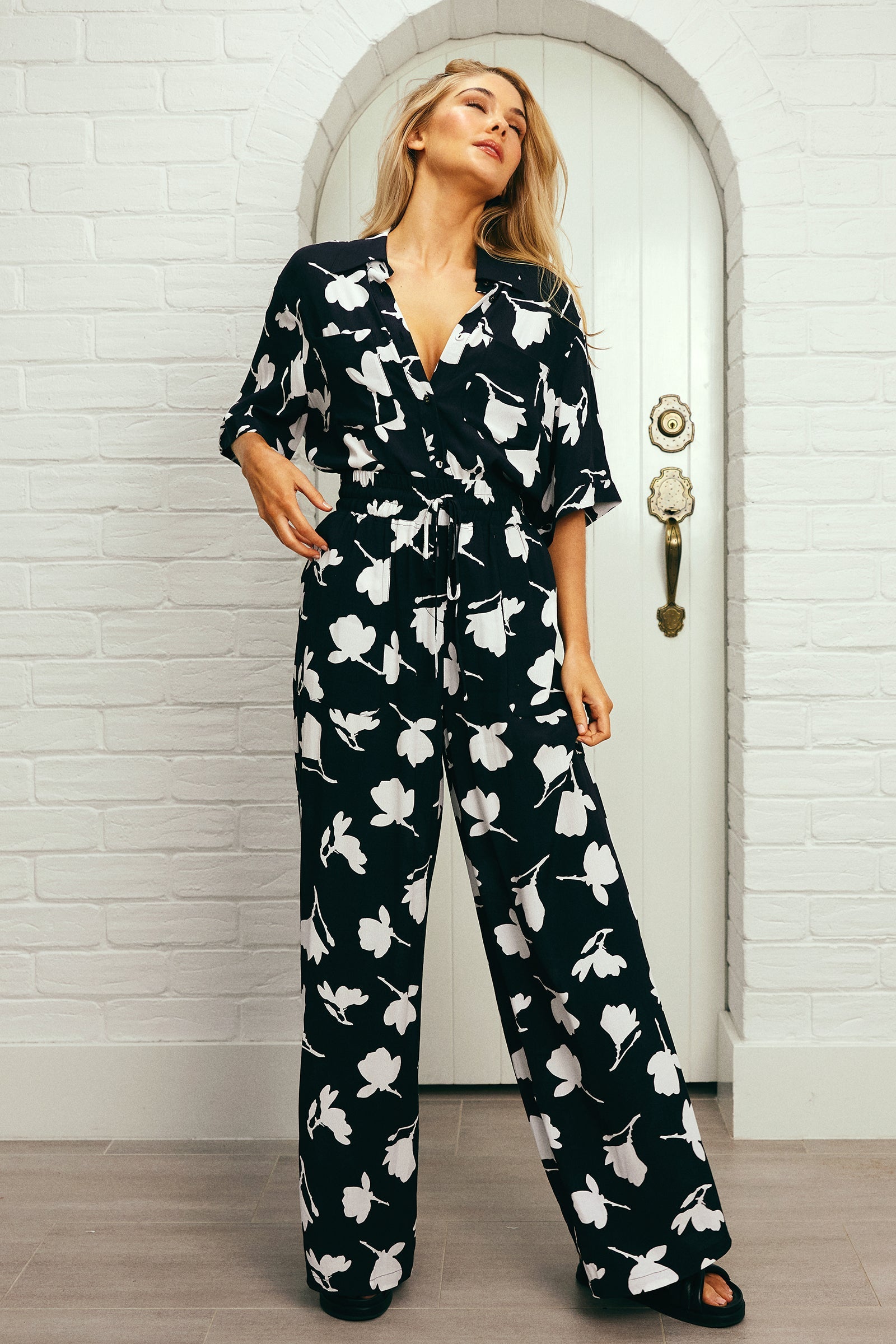 Palazzo Pants MAGNOLIA SILHOUETTE BLACK