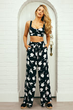 Palazzo Pants MAGNOLIA SILHOUETTE BLACK