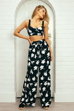 Palazzo Pants MAGNOLIA SILHOUETTE BLACK