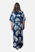 Palazzo Pants PALM SILHOUETTE NAVY