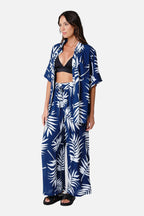 Palazzo Pants PALM SILHOUETTE NAVY