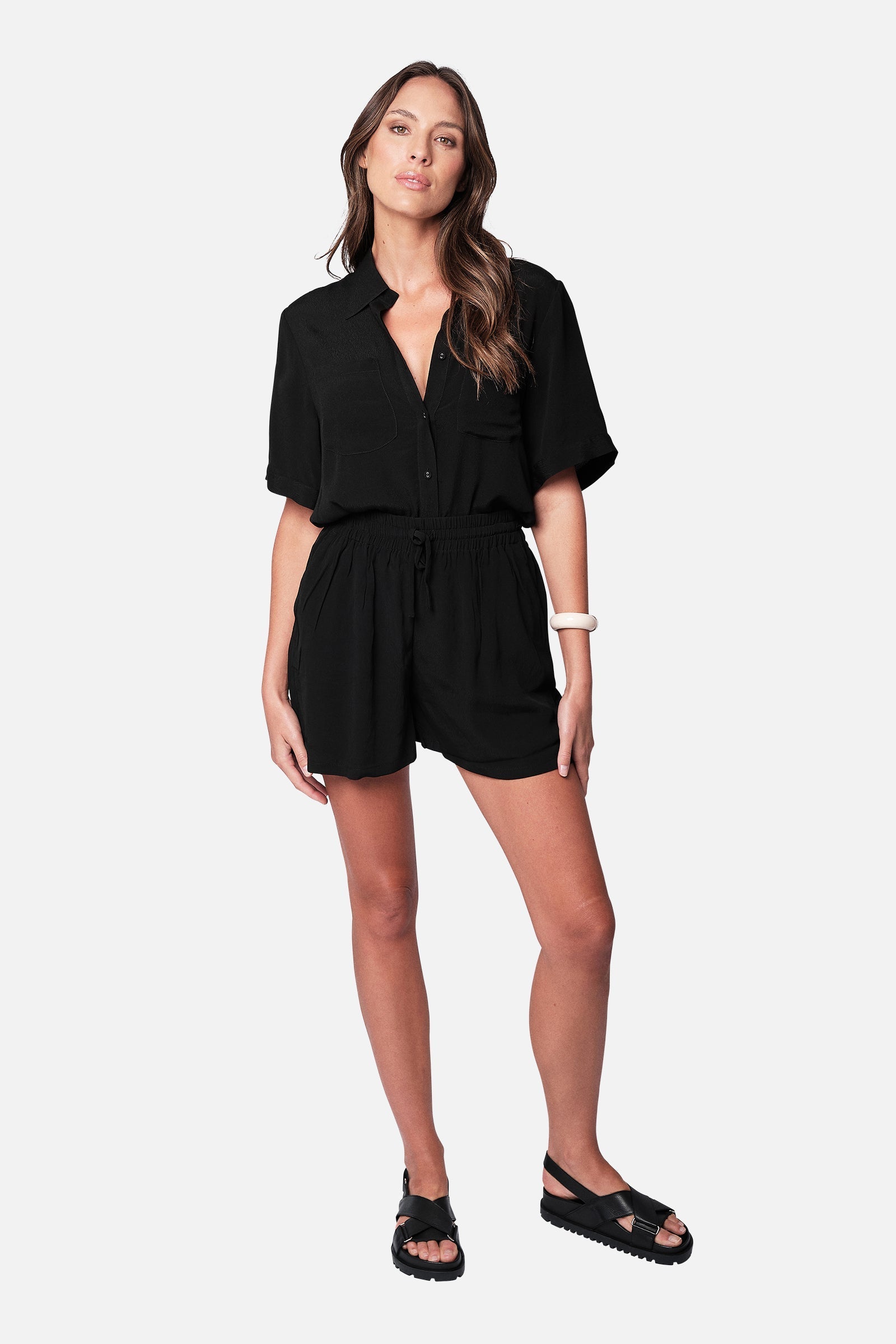 Palazzo Shorts BLACK