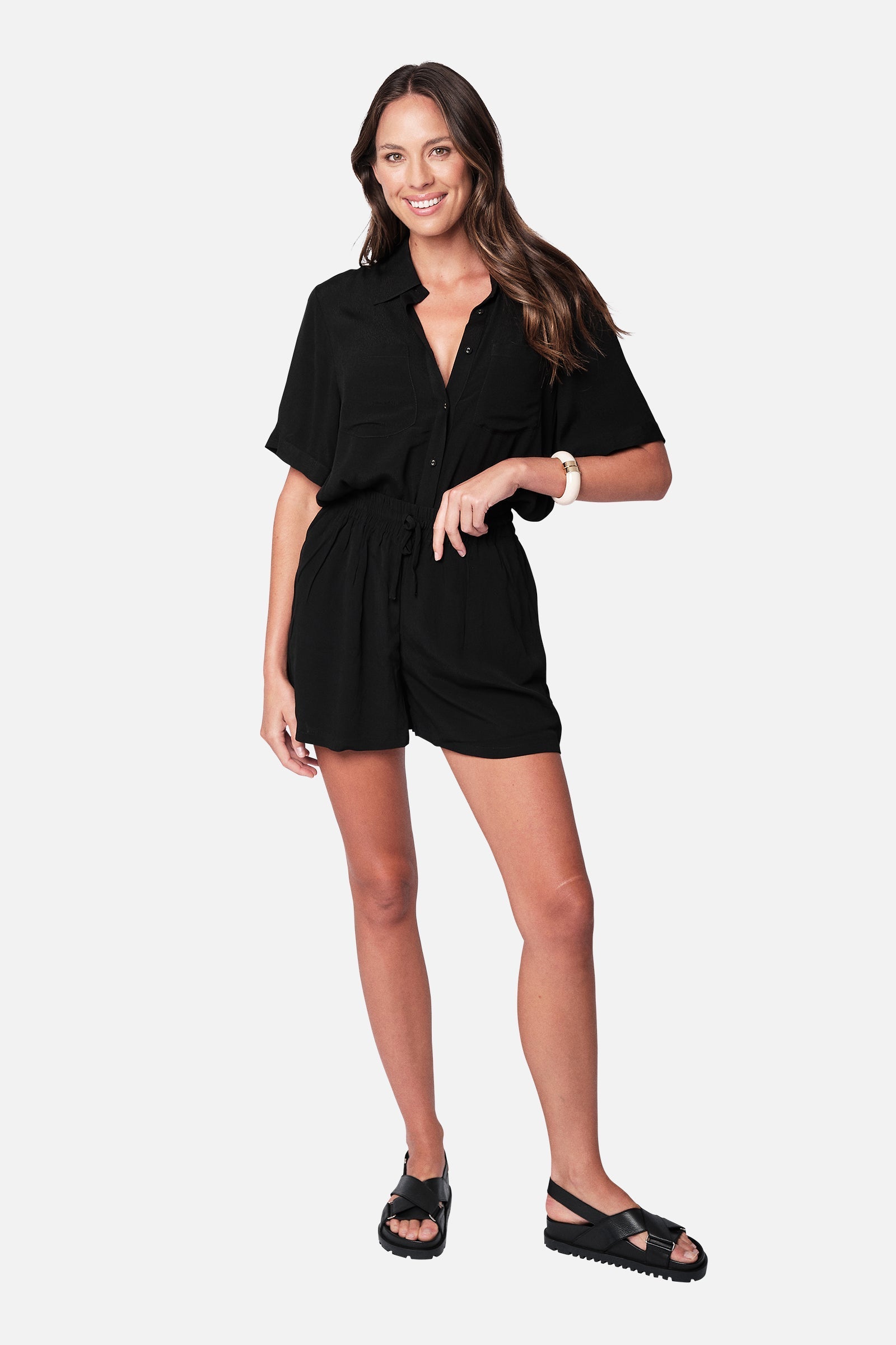 Palazzo Shorts BLACK